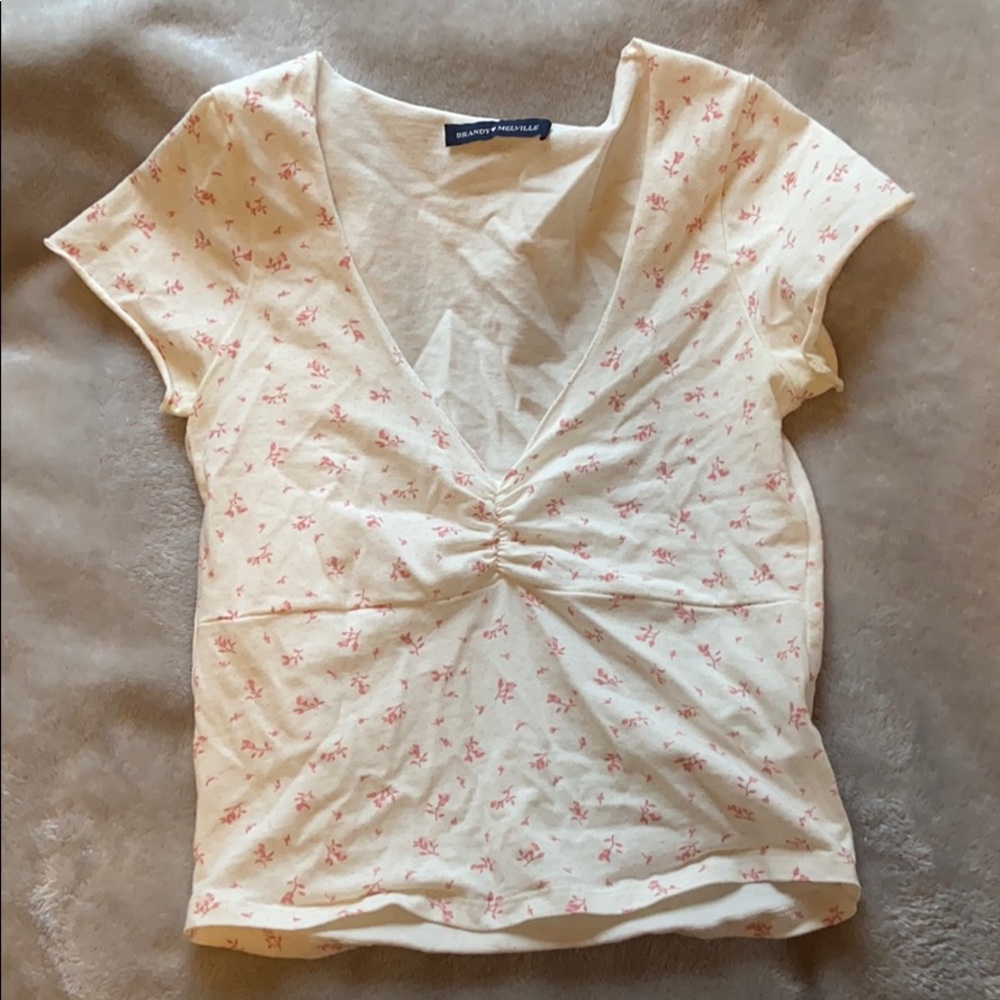 floral brandy cropped tee